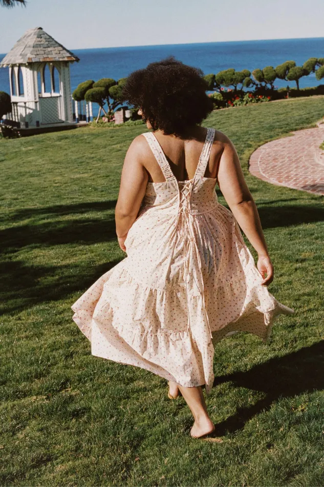 The Adele Dress Extended Carnelian Aster Garden Extended Sizing Christy Dawn Women The Adele Dress Extended Carnelian Aster Garden Extended Sizing Christy Dawn Women