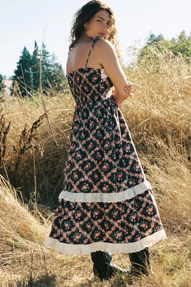 The Emma Dress Night Rose Lattice Dresses Christy Dawn Women The Emma Dress Night Rose Lattice Dresses Christy Dawn Women