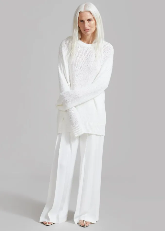 The Frankie Shop Ahine Sweater 8211 White Shop Knitwear
