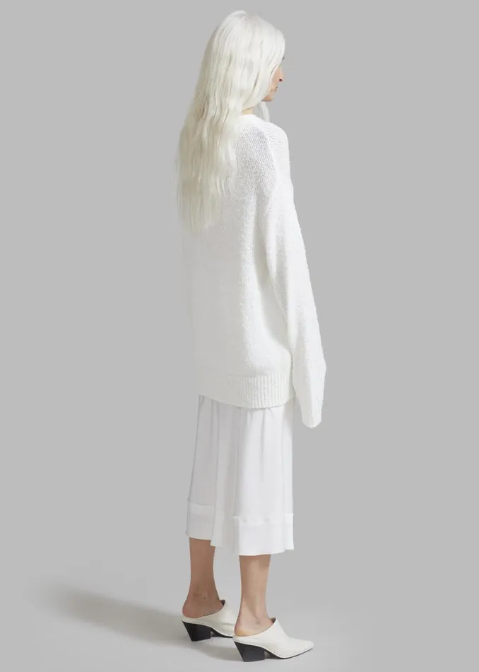 The Frankie Shop Ahine Sweater 8211 White Shop Knitwear