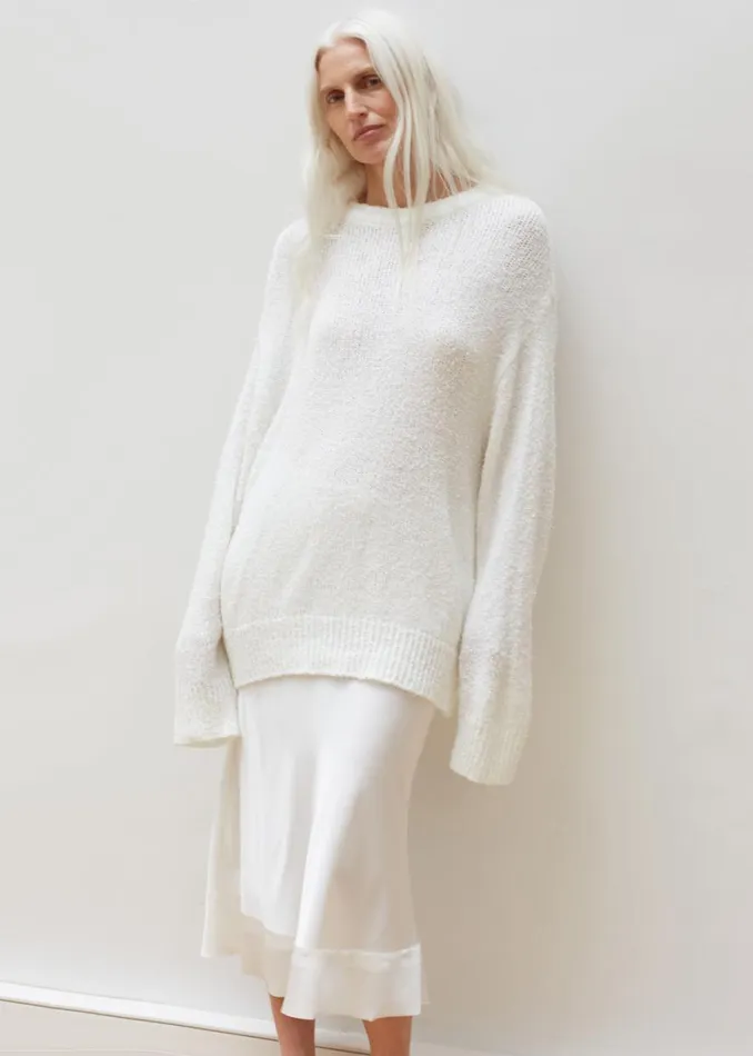 The Frankie Shop Ahine Sweater 8211 White Shop Knitwear