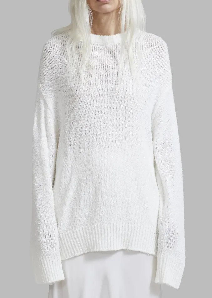 The Frankie Shop Ahine Sweater 8211 White Shop Knitwear