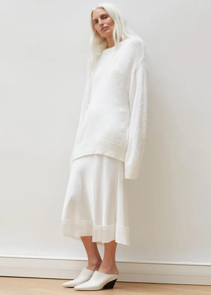 The Frankie Shop Ahine Sweater 8211 White Shop Knitwear
