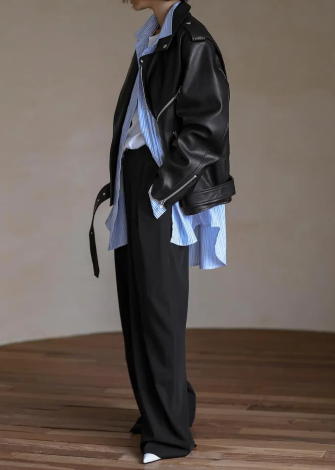 The Frankie Shop Aria Faux Leather Jacket 8211 Black Shop Outerwear