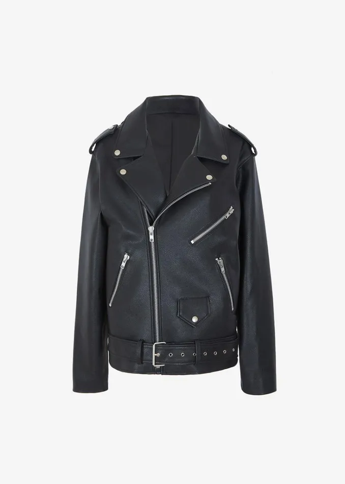 The Frankie Shop Aria Faux Leather Jacket 8211 Black Shop Outerwear