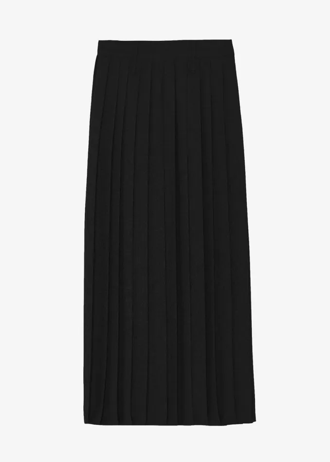 The Frankie Shop Bailey Long Pleated Skirt 8211 Black Shop Clothing