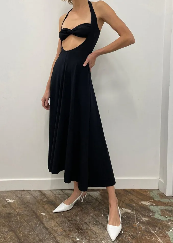 The Frankie Shop Beaufille Baes Halter Dress 8211 Black Shop Dresses