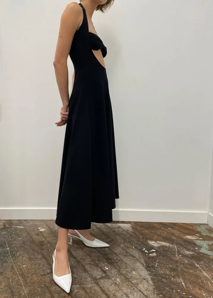 The Frankie Shop Beaufille Baes Halter Dress 8211 Black Shop Dresses