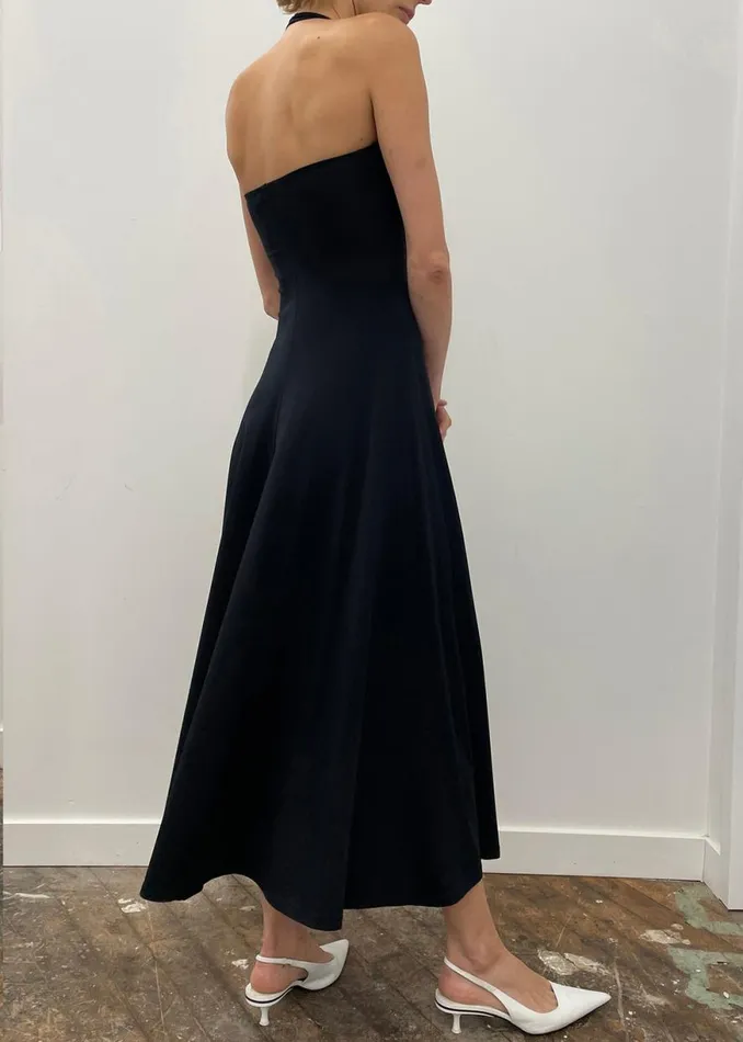 The Frankie Shop Beaufille Baes Halter Dress 8211 Black Shop Dresses