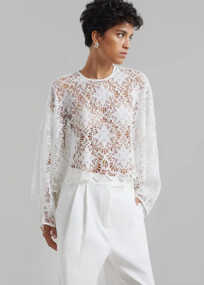 The Frankie Shop Beaufille Kubrick Blouse 8211 Ivory Shop Clothing