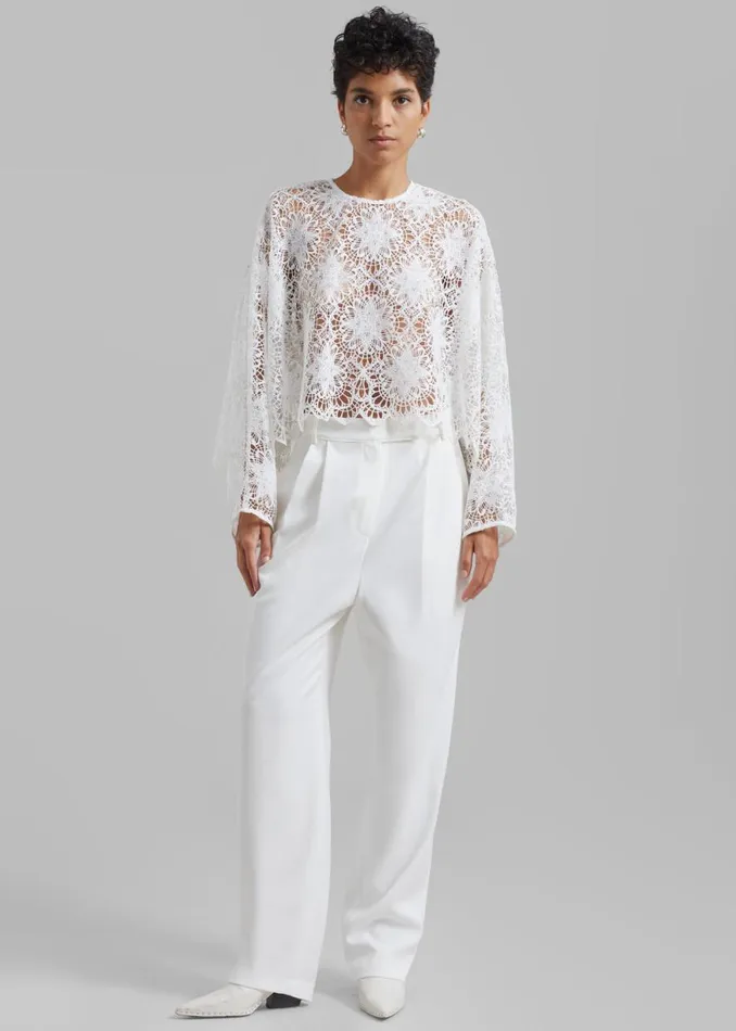 The Frankie Shop Beaufille Kubrick Blouse 8211 Ivory Shop Clothing