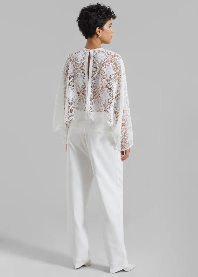 The Frankie Shop Beaufille Kubrick Blouse 8211 Ivory Shop Clothing