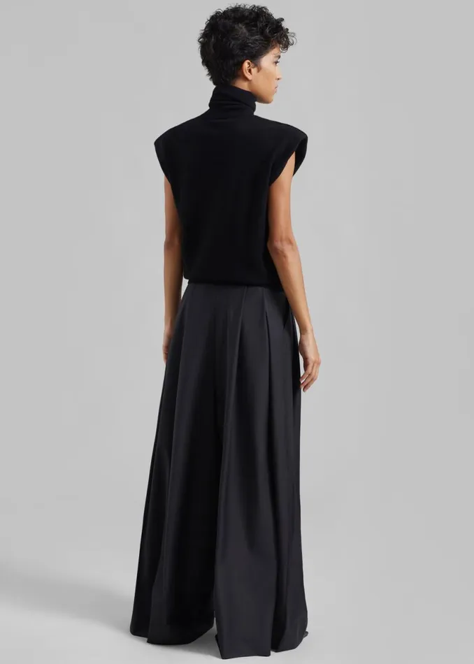 The Frankie Shop Bevza Square HighRise Trousers 8211 Black Shop Clothing