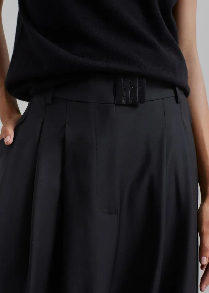 The Frankie Shop Bevza Square HighRise Trousers 8211 Black Shop Clothing