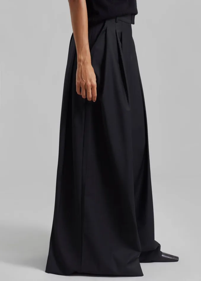 The Frankie Shop Bevza Square HighRise Trousers 8211 Black Shop Clothing