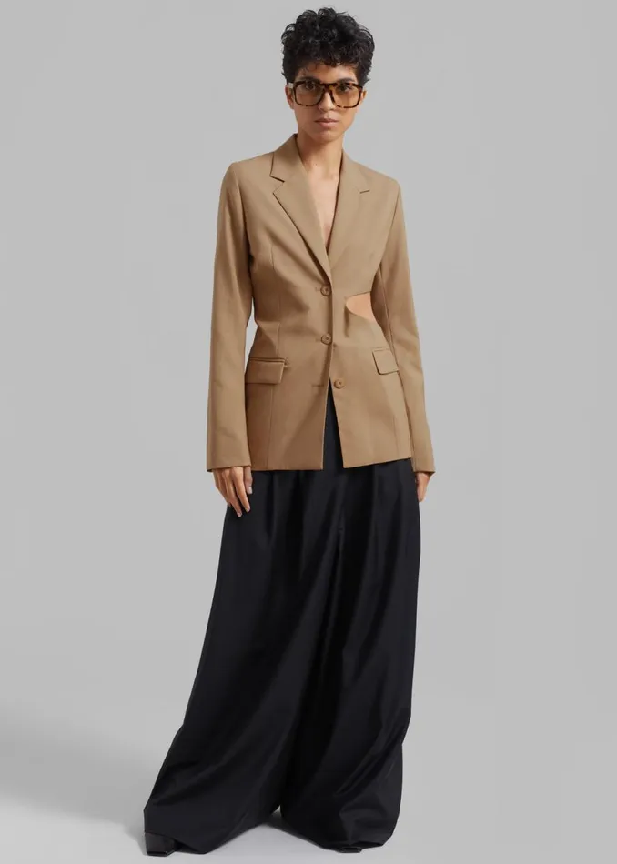 The Frankie Shop Bevza Square HighRise Trousers 8211 Black Shop Clothing