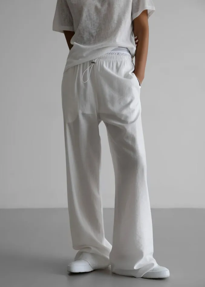 The Frankie Shop Callie Pants 8211 White Shop Bottoms