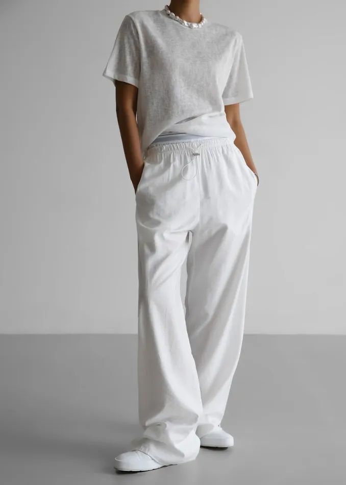 The Frankie Shop Callie Pants 8211 White Shop Bottoms