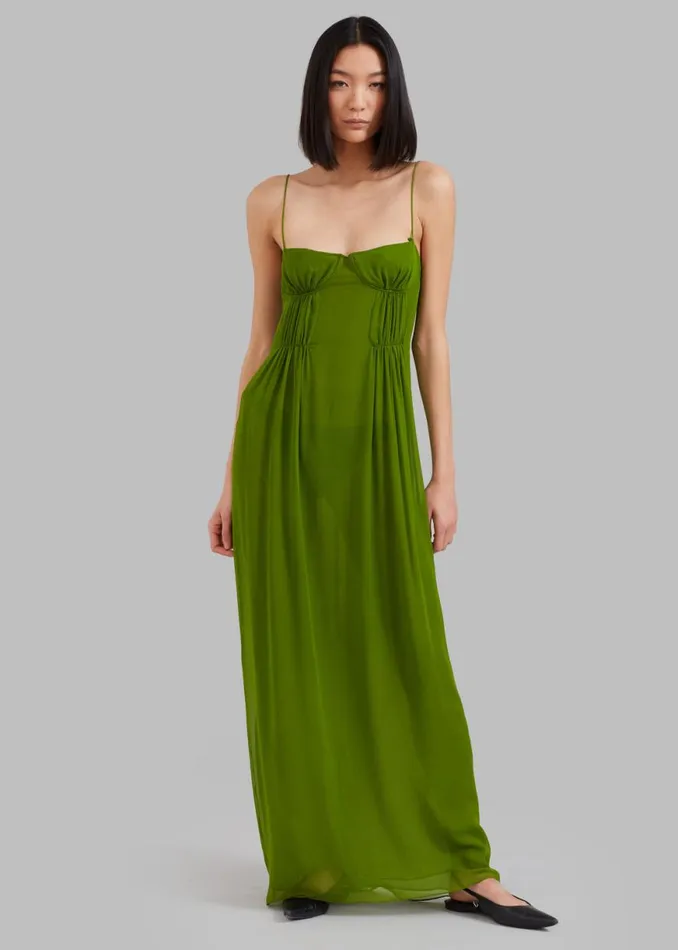 The Frankie Shop Christopher Esber Balconette Bra Dress 8211 Vert Green Shop Dresses
