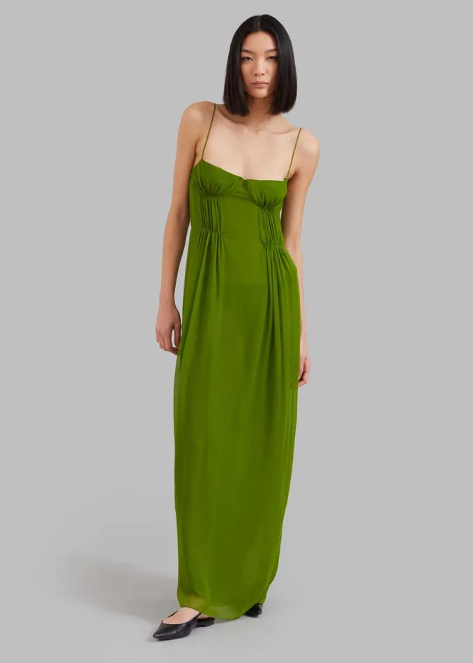 The Frankie Shop Christopher Esber Balconette Bra Dress 8211 Vert Green Shop Dresses