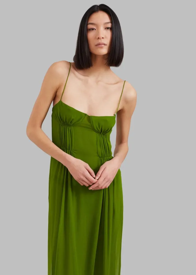 The Frankie Shop Christopher Esber Balconette Bra Dress 8211 Vert Green Shop Dresses