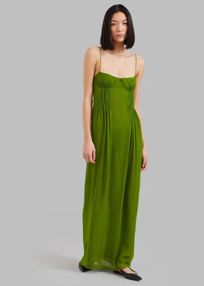 The Frankie Shop Christopher Esber Balconette Bra Dress 8211 Vert Green Shop Dresses