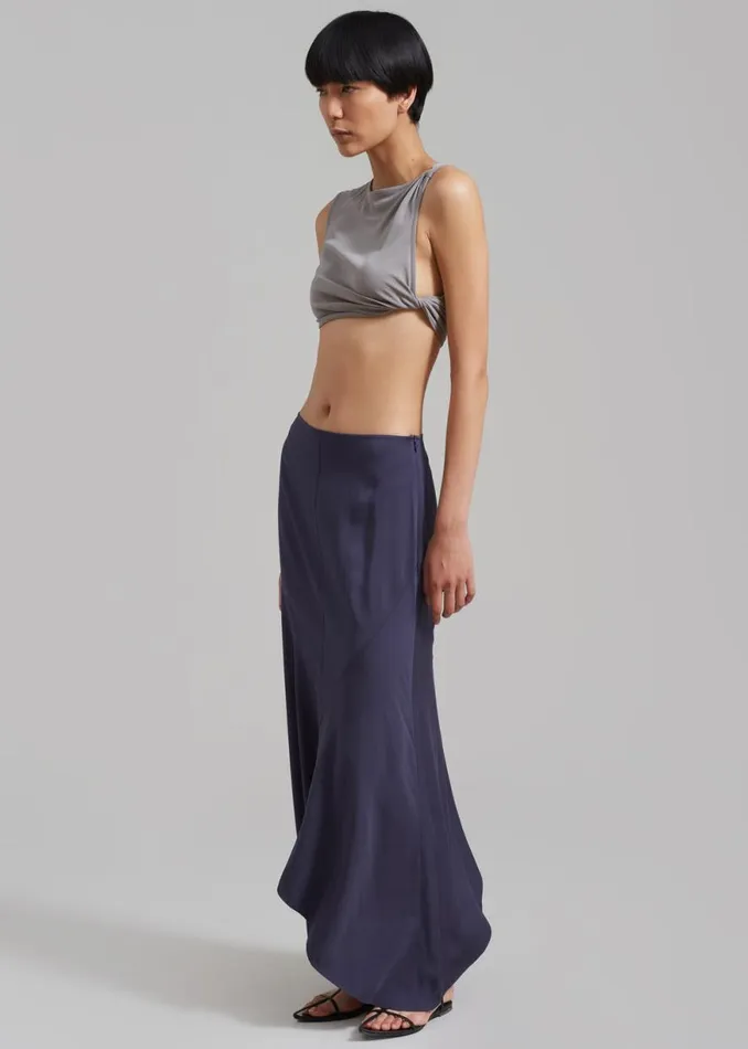 The Frankie Shop Christopher Esber Gesine Twisted Crop 8211 Concrete Shop Tops