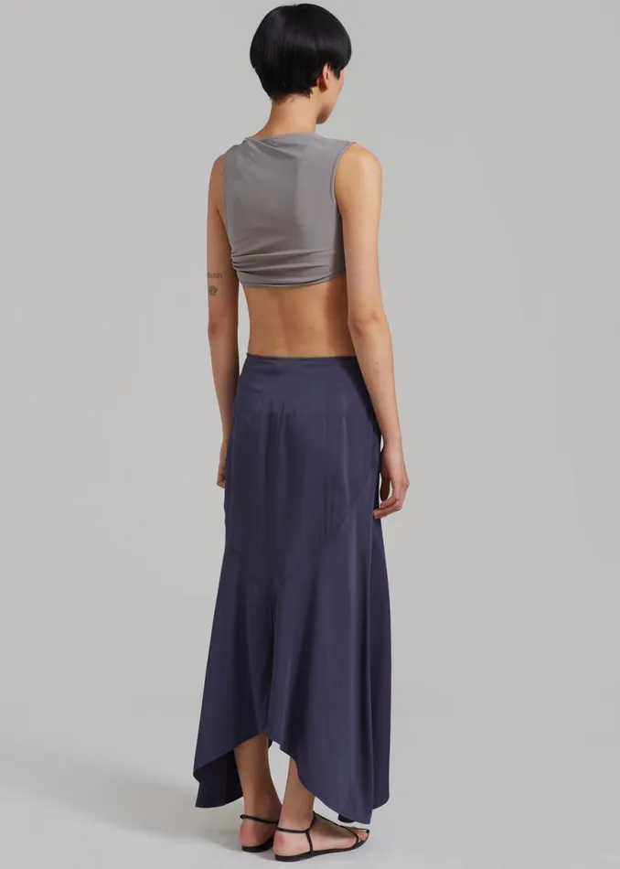 The Frankie Shop Christopher Esber Gesine Twisted Crop 8211 Concrete Shop Tops