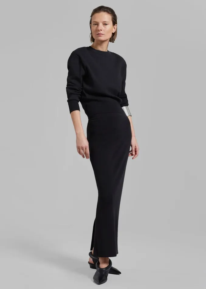 The Frankie Shop Clover Knit Skirt 8211 Black Shop Bottoms