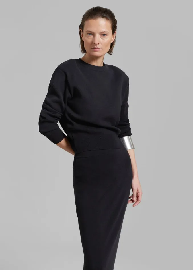 The Frankie Shop Clover Knit Skirt 8211 Black Shop Bottoms