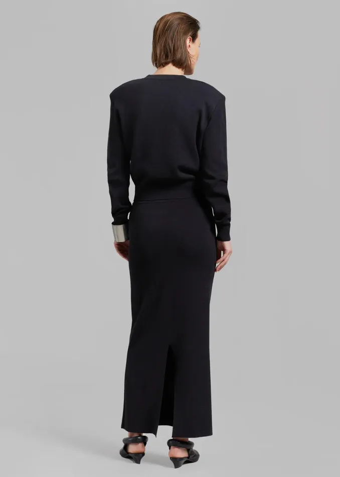 The Frankie Shop Clover Knit Skirt 8211 Black Shop Bottoms