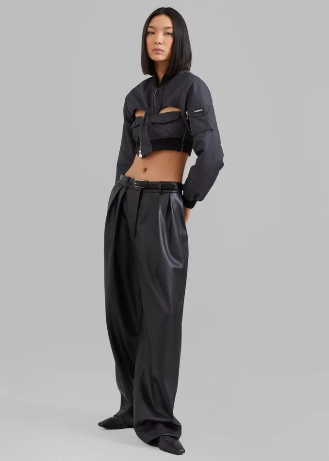 The Frankie Shop Coperni CutOut Cropped Bomber Jacket 8211 Concrete Shop Outerwear