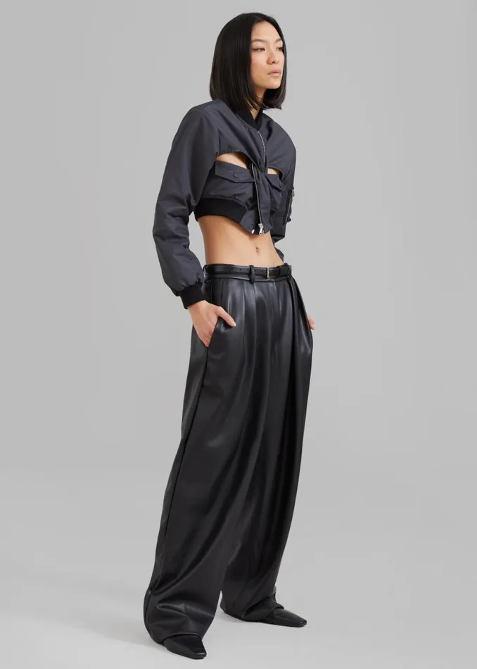 The Frankie Shop Coperni CutOut Cropped Bomber Jacket 8211 Concrete Shop Outerwear