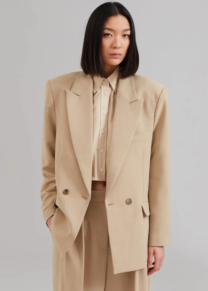 The Frankie Shop Corrin Blazer 8211 Beige Shop Suits