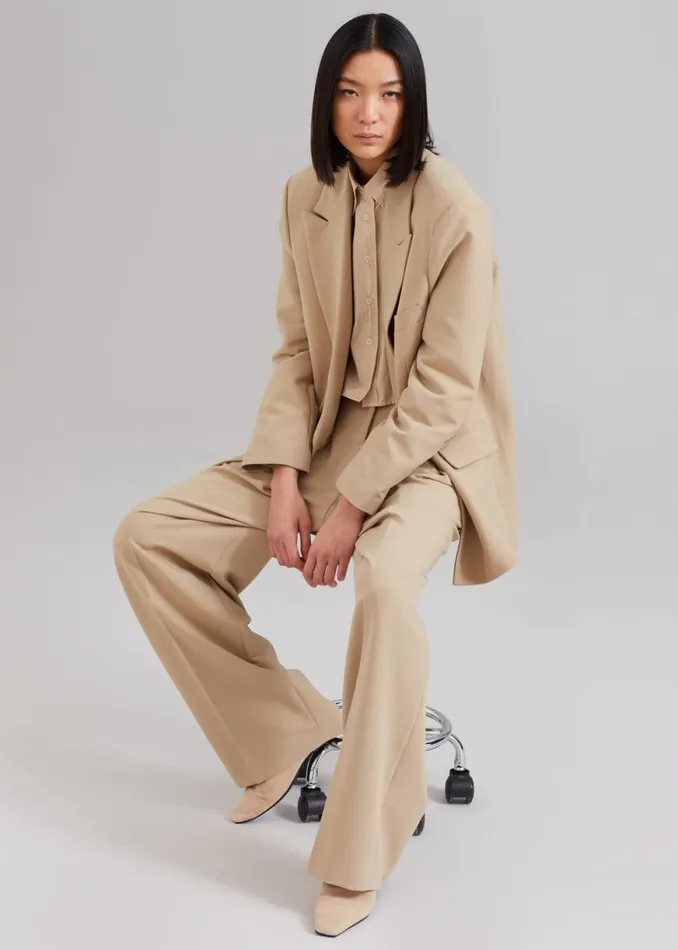 The Frankie Shop Corrin Blazer 8211 Beige Shop Suits