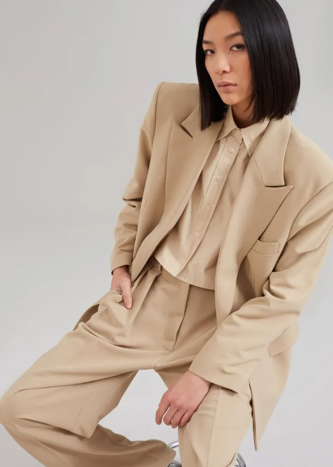 The Frankie Shop Corrin Blazer 8211 Beige Shop Suits