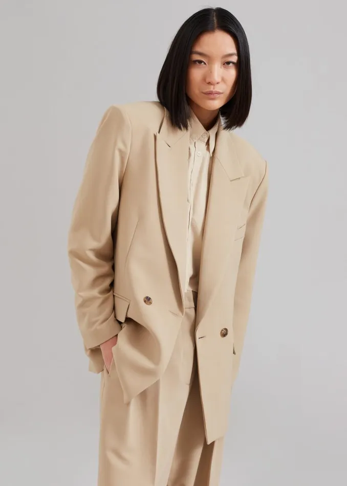 The Frankie Shop Corrin Blazer 8211 Beige Shop Suits