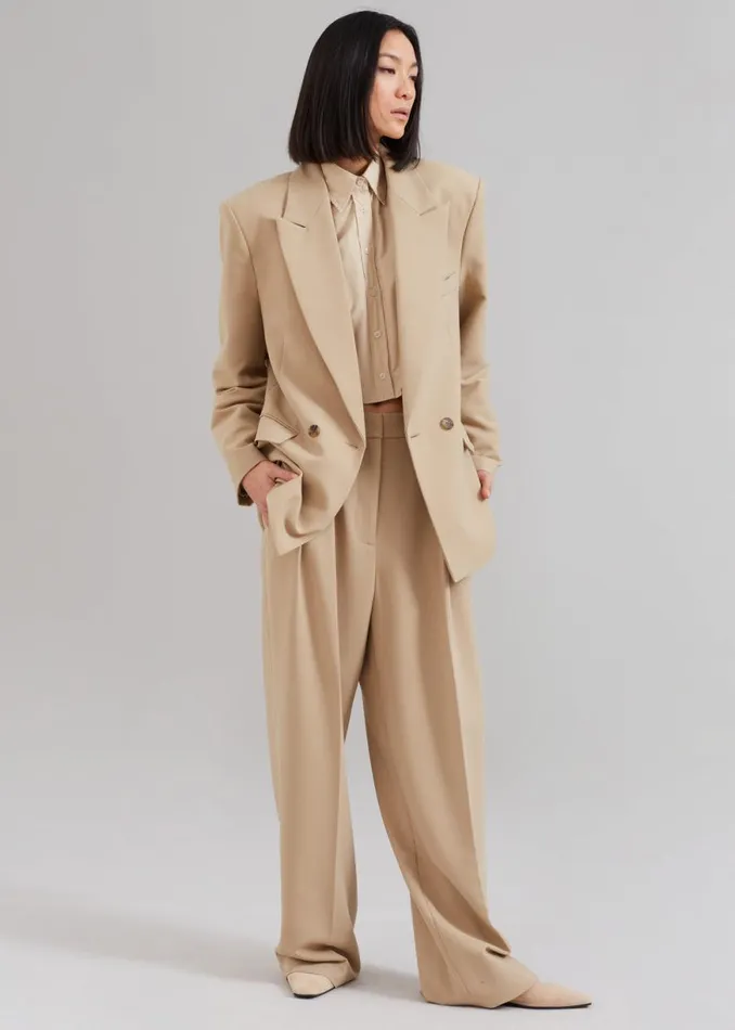 The Frankie Shop Corrin Blazer 8211 Beige Shop Suits