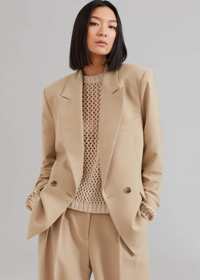 The Frankie Shop Corrin Blazer 8211 Beige Shop Suits