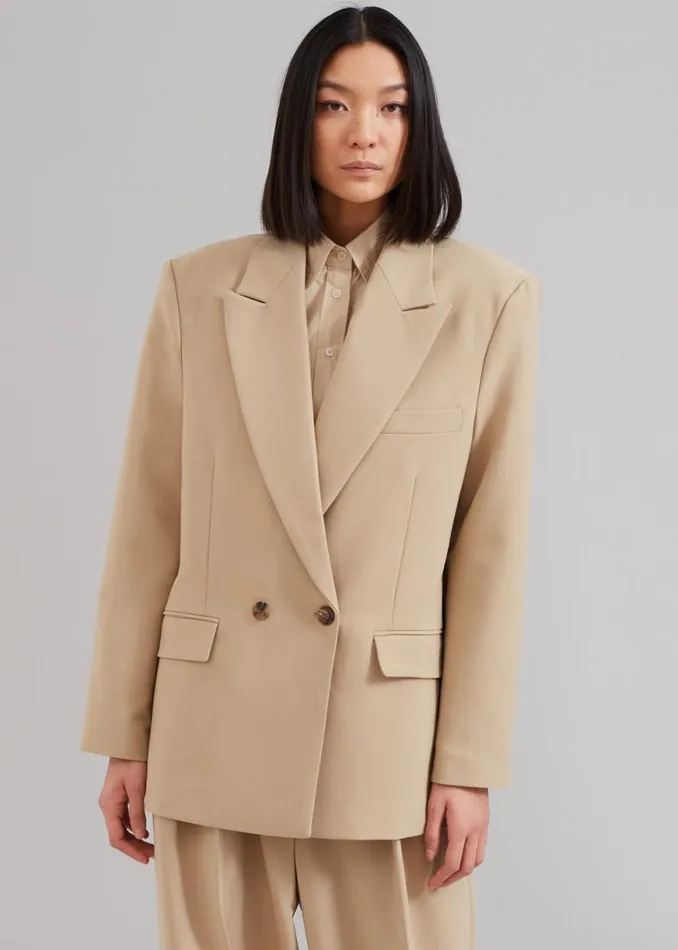 The Frankie Shop Corrin Blazer 8211 Beige Shop Suits