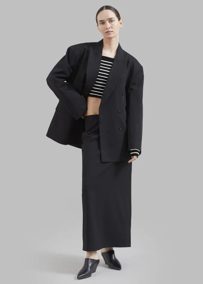 The Frankie Shop Demi Pencil Skirt 8211 Black Shop Bottoms