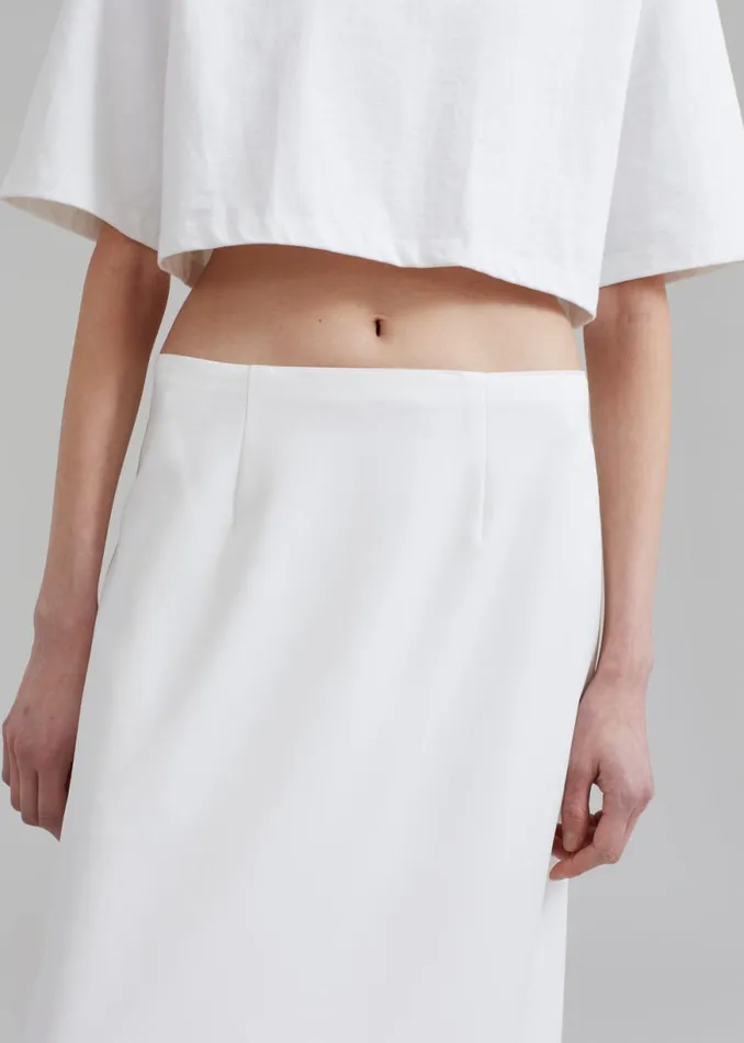 The Frankie Shop Demi Pencil Skirt 8211 White Shop Bottoms