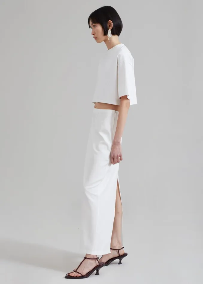 The Frankie Shop Demi Pencil Skirt 8211 White Shop Bottoms