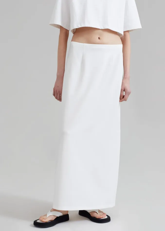 The Frankie Shop Demi Pencil Skirt 8211 White Shop Bottoms
