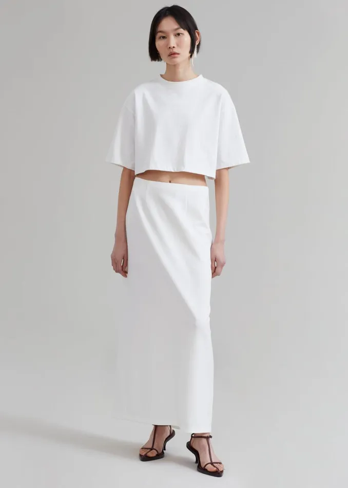 The Frankie Shop Demi Pencil Skirt 8211 White Shop Bottoms