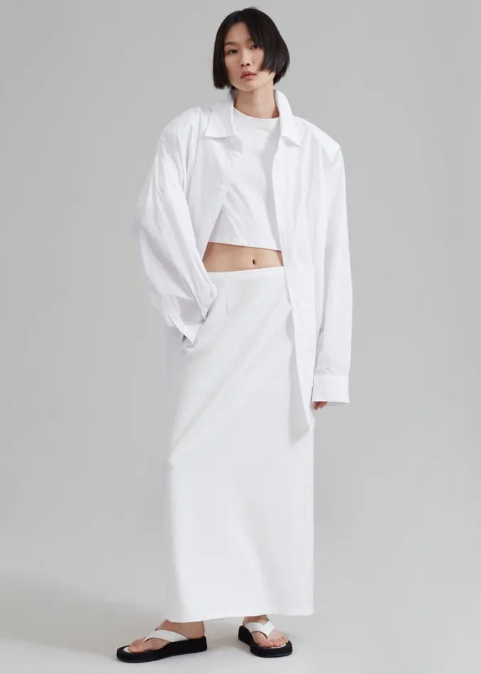 The Frankie Shop Demi Pencil Skirt 8211 White Shop Bottoms