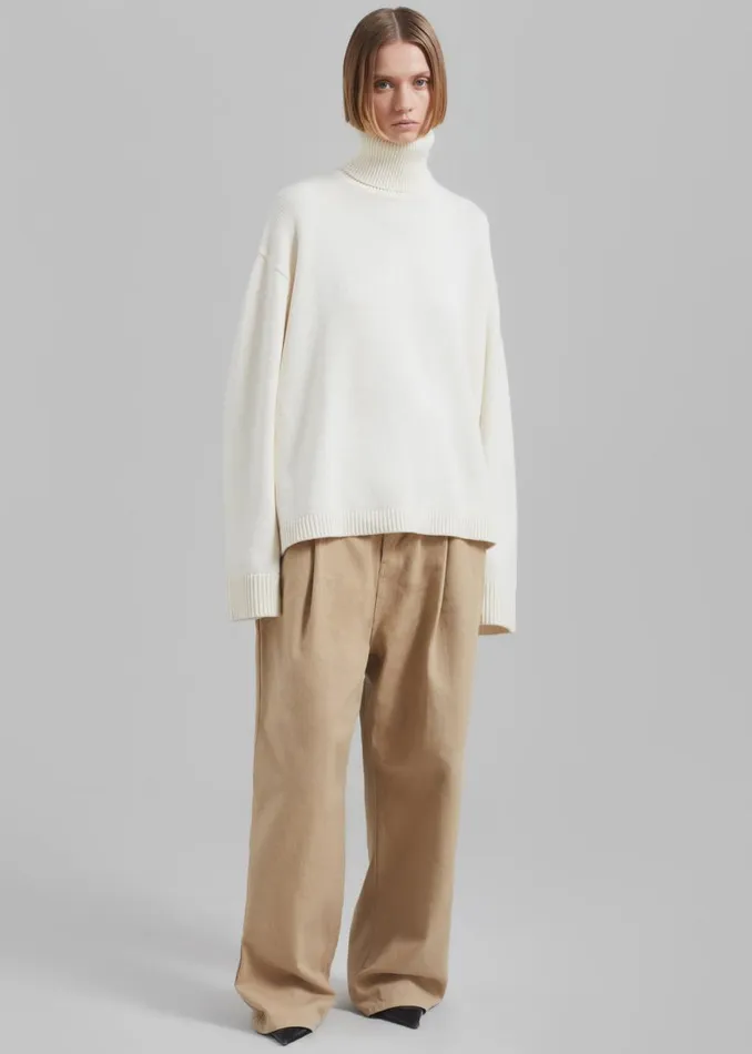 The Frankie Shop Drew Denim Pants 8211 Beige Shop Clothing