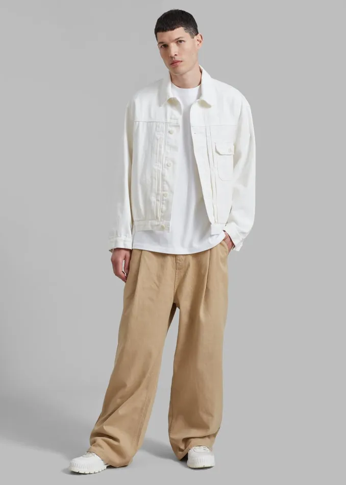 The Frankie Shop Drew Denim Pants 8211 Beige Shop Clothing