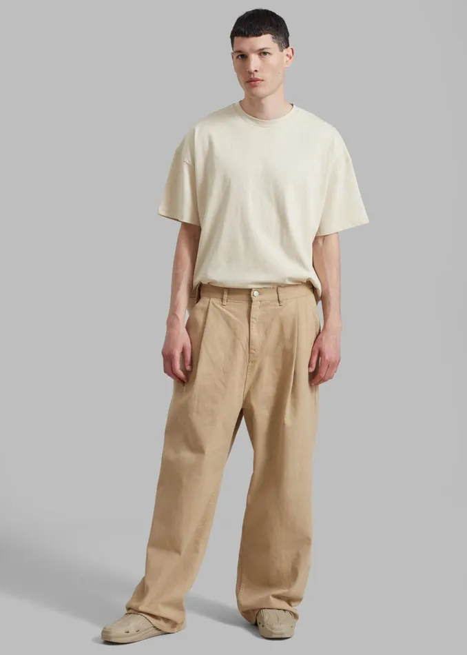 The Frankie Shop Drew Denim Pants 8211 Beige Shop Clothing