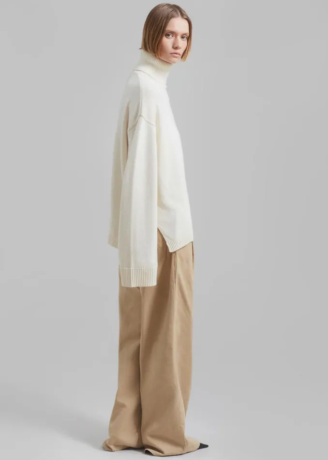 The Frankie Shop Drew Denim Pants 8211 Beige Shop Clothing